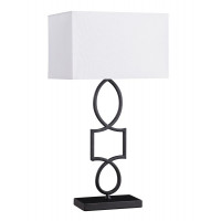 Coaster Furniture 920217 Rectangular Shade Table Lamp White and Black